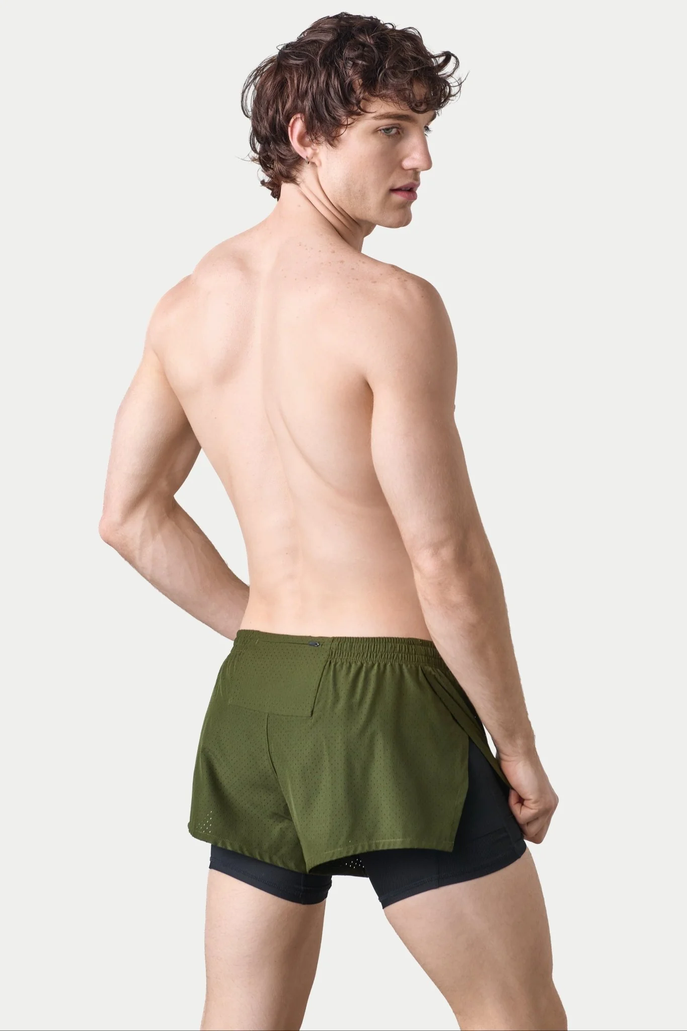 BREEZE Liner Shorts - Army Green - Image 3