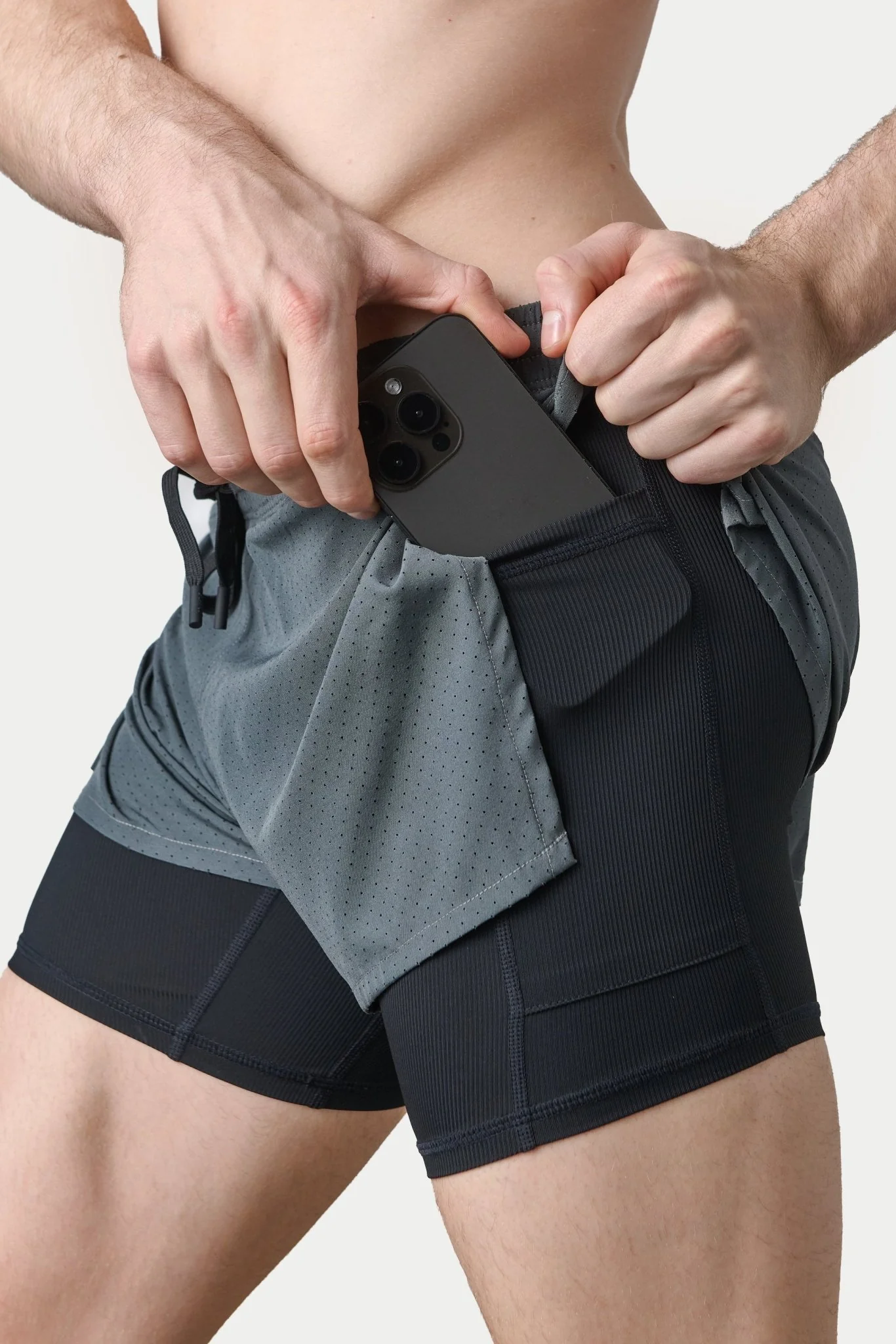 BREEZE Liner Shorts - Gray - Image 7