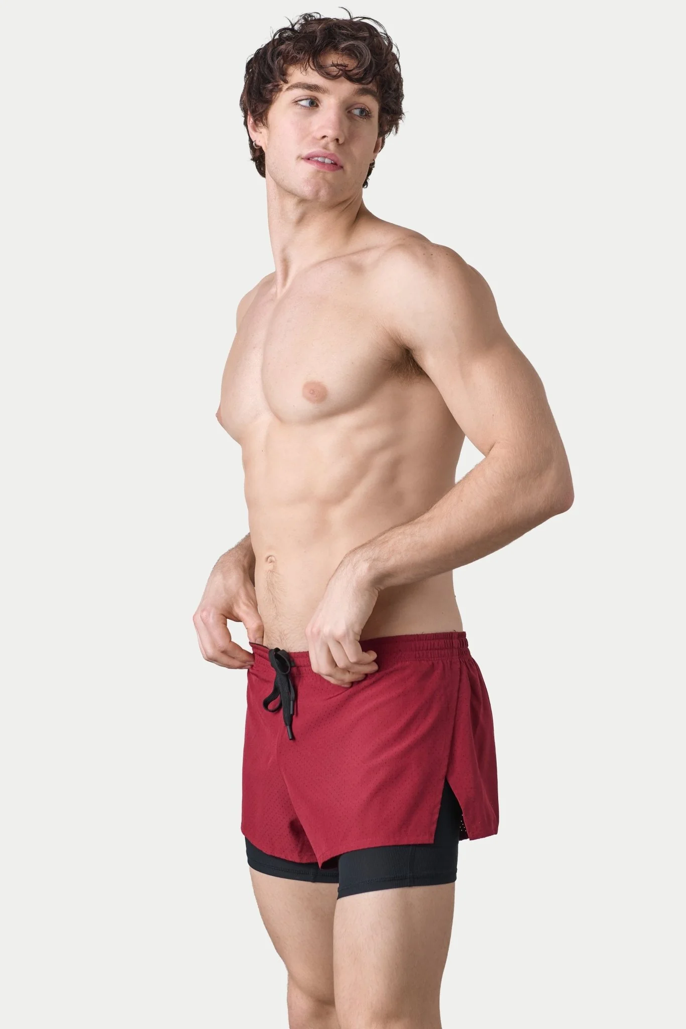BREEZE Liner Shorts - Maroon - Image 3