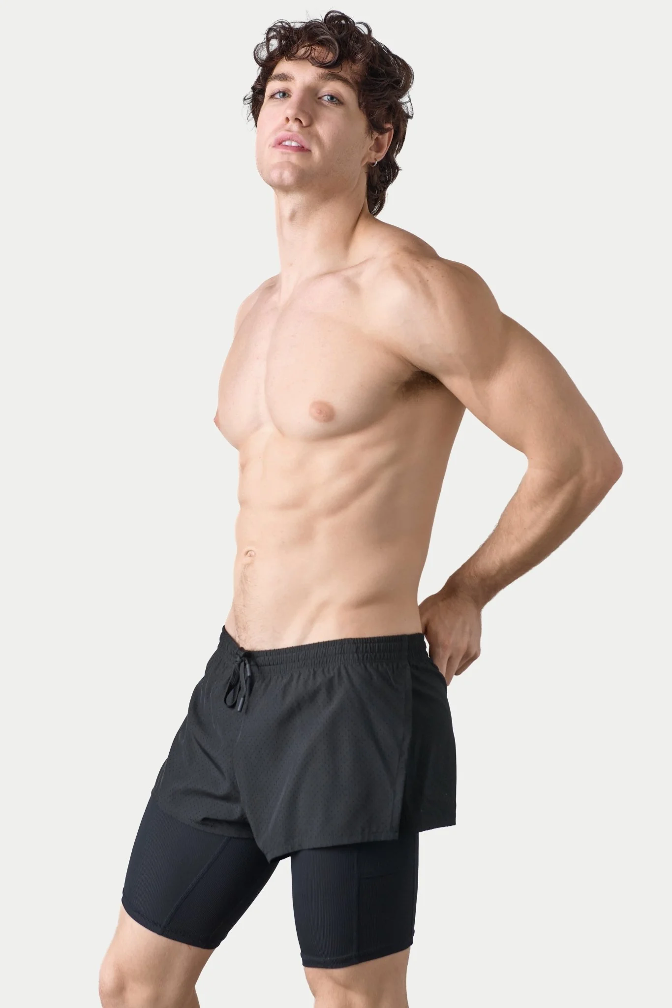 BREEZE Long Liner Shorts - Black - Image 4