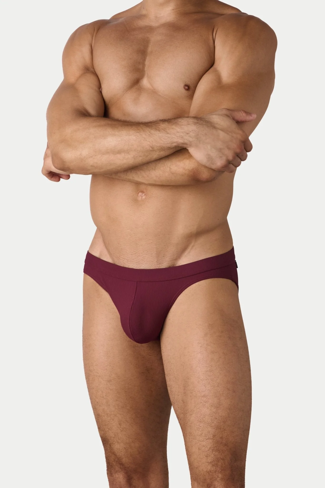 OASIS Contour Swim Brief - Maroon - Image 3