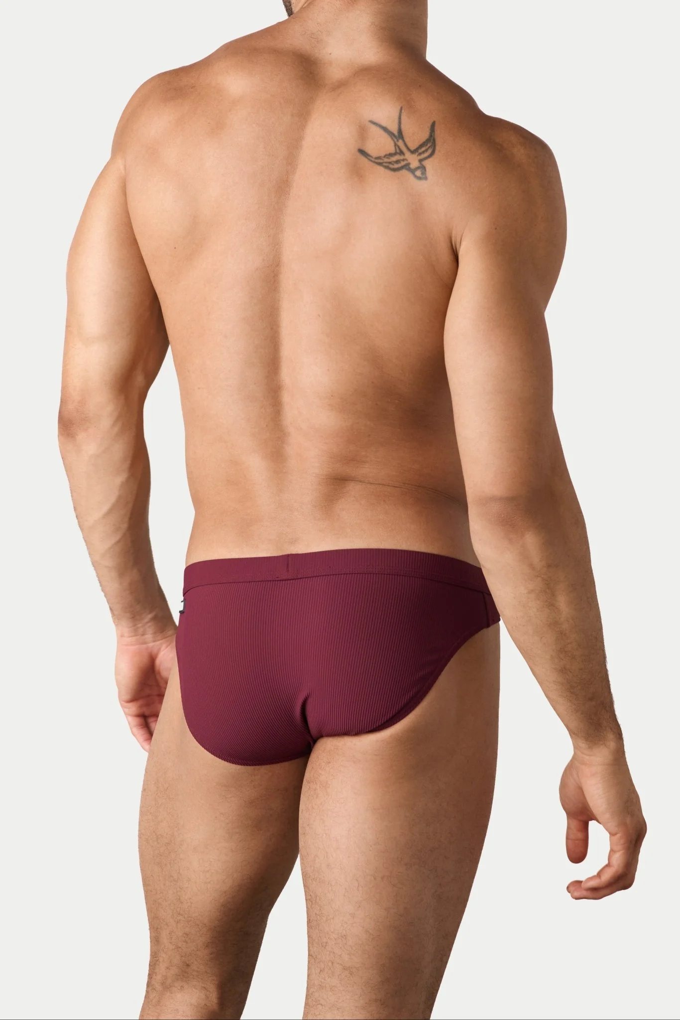 OASIS Contour Swim Brief - Maroon - Image 4