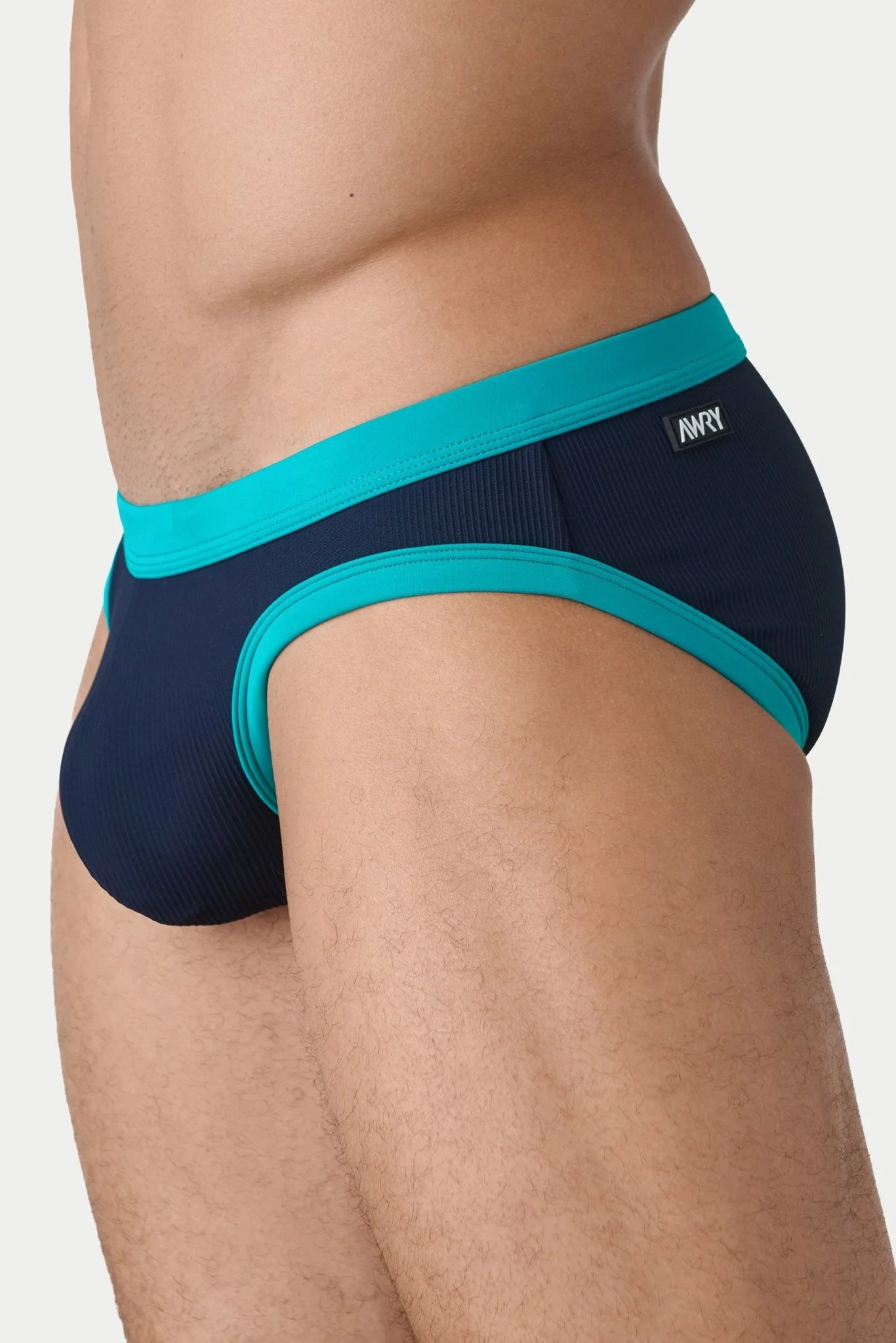 OASIS Contrast Swim Brief - Navy & Teal - Image 7