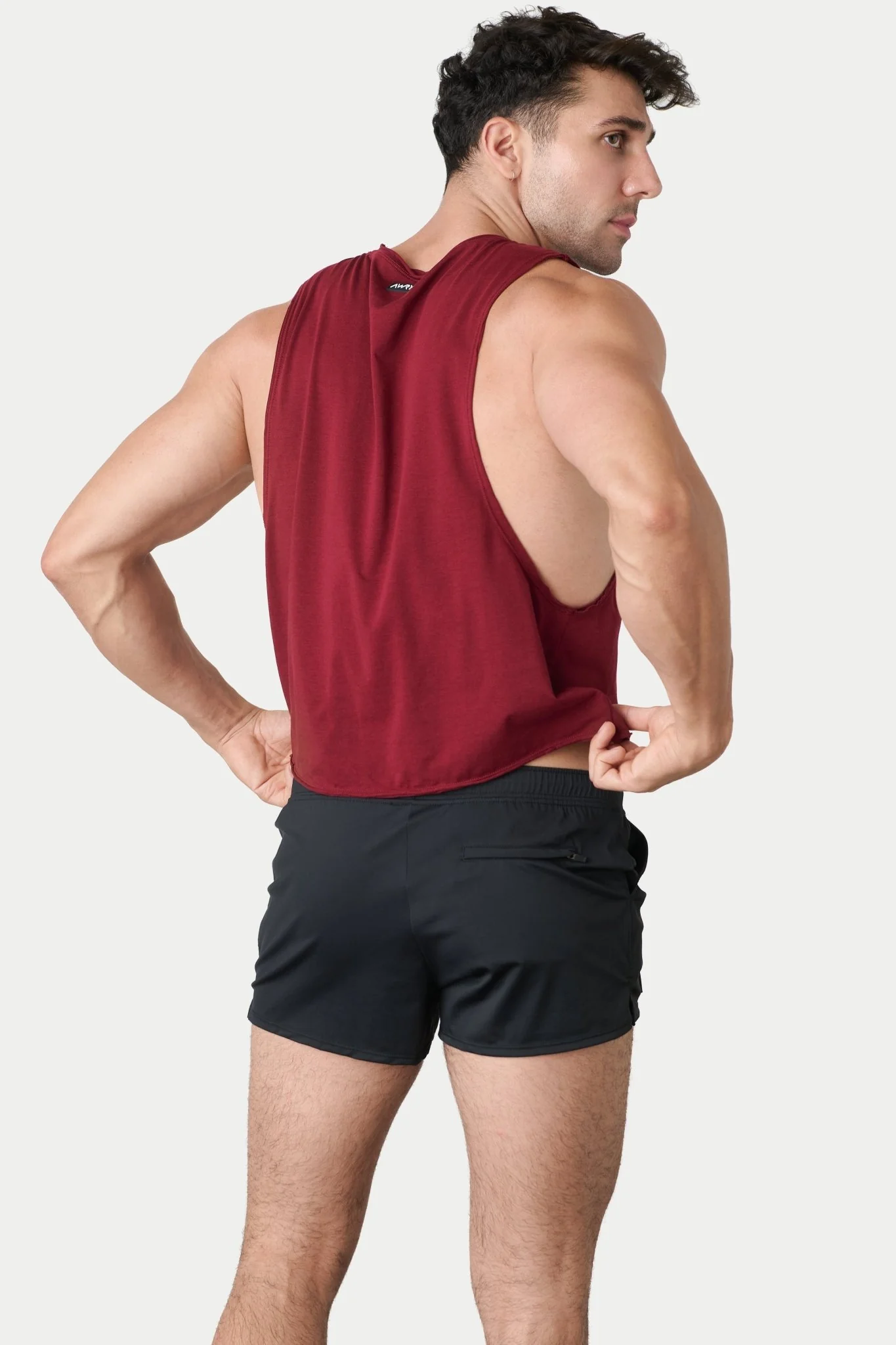 RAW Crop Tank - Maroon - Image 4