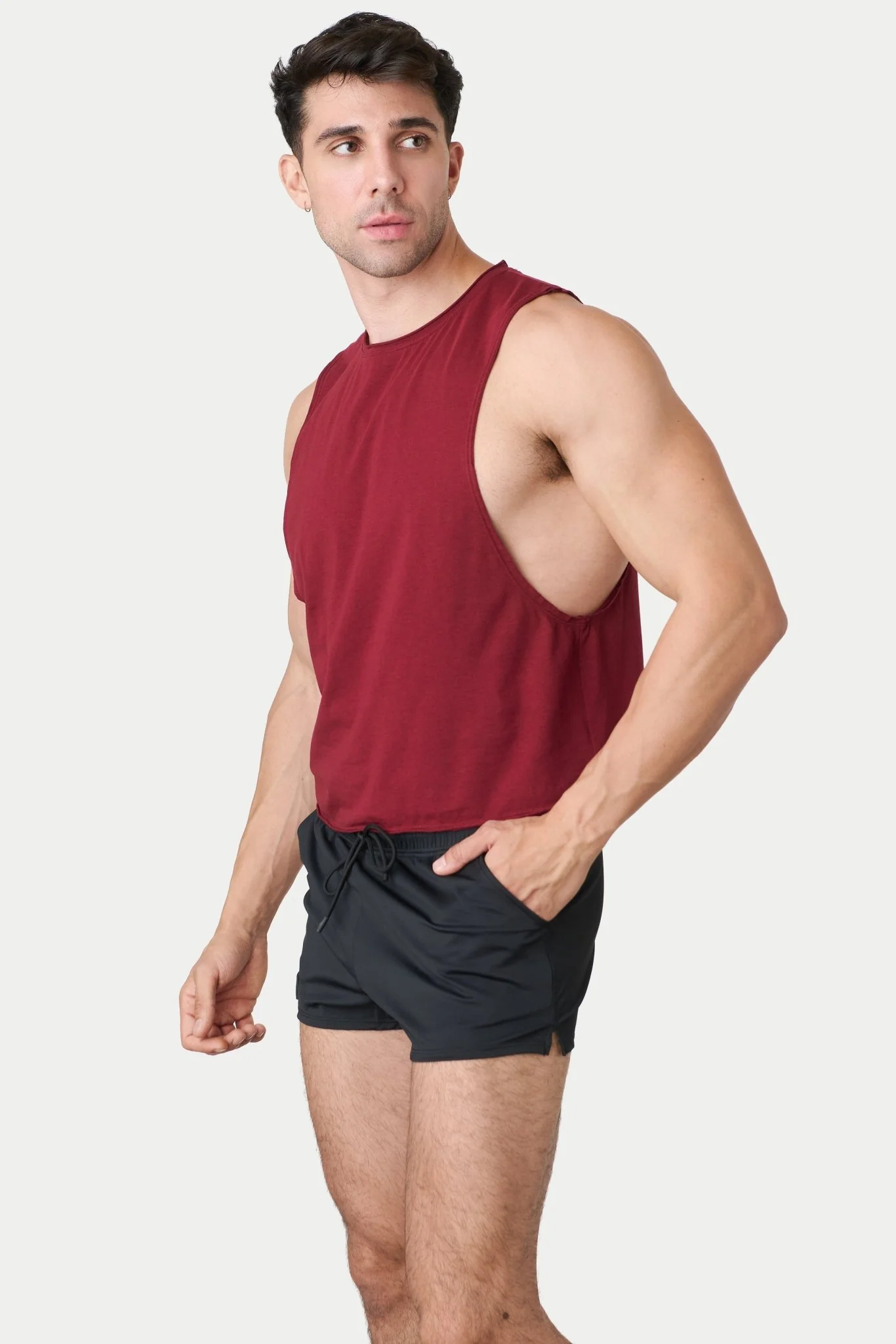 RAW Crop Tank - Maroon - Image 6