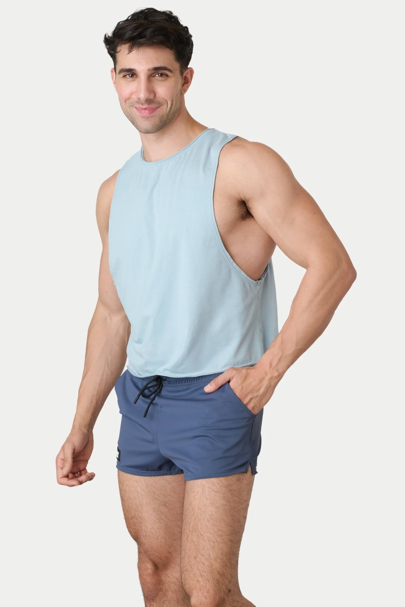 RAW Crop Tank - Soft Blue
