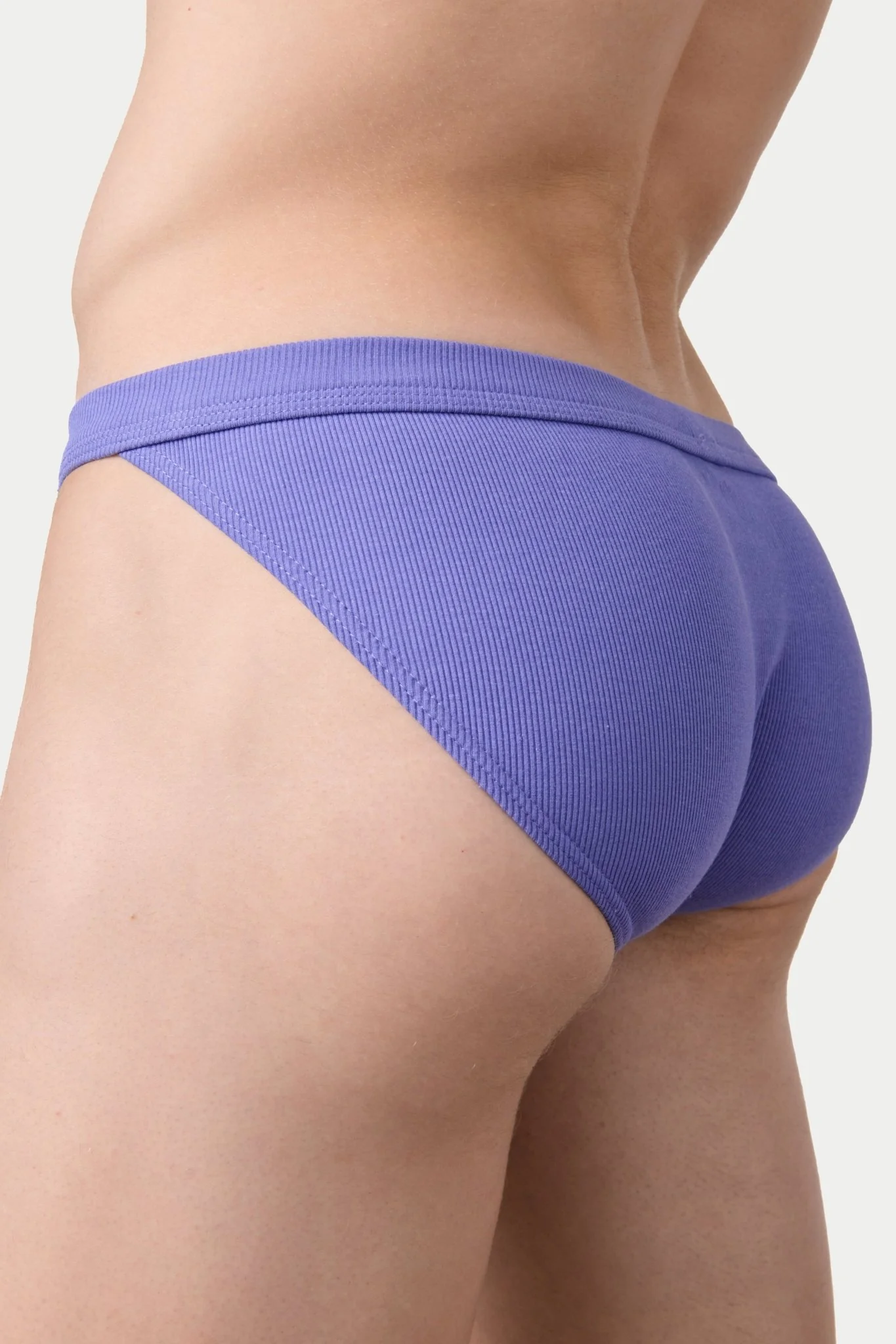 RIBBED Tanga Briefs - Pastel Purple - Image 5