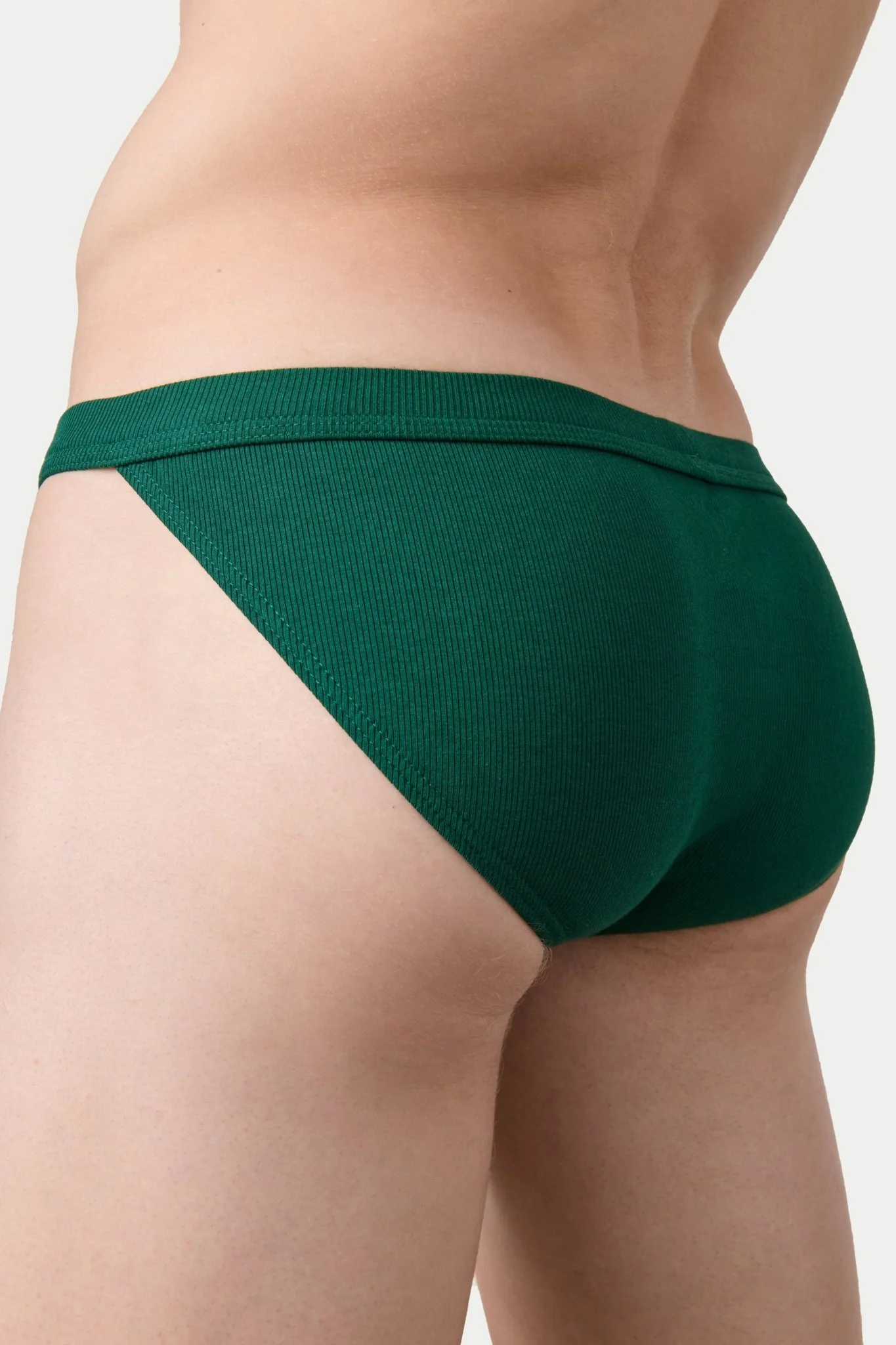 RIBBED Tanga Briefs - Pine Green - Image 5