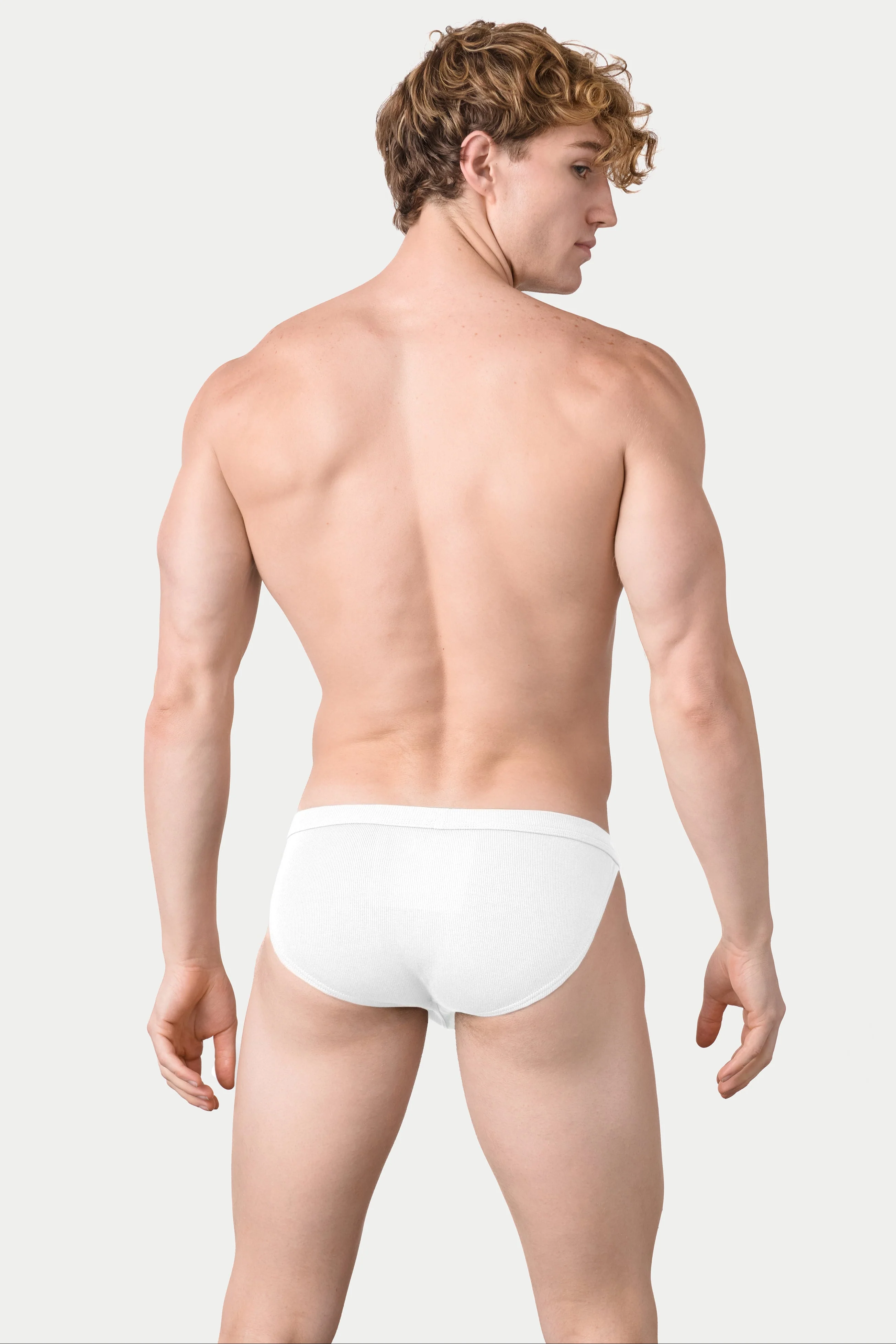 RIBBED Tanga Briefs - White - Image 3