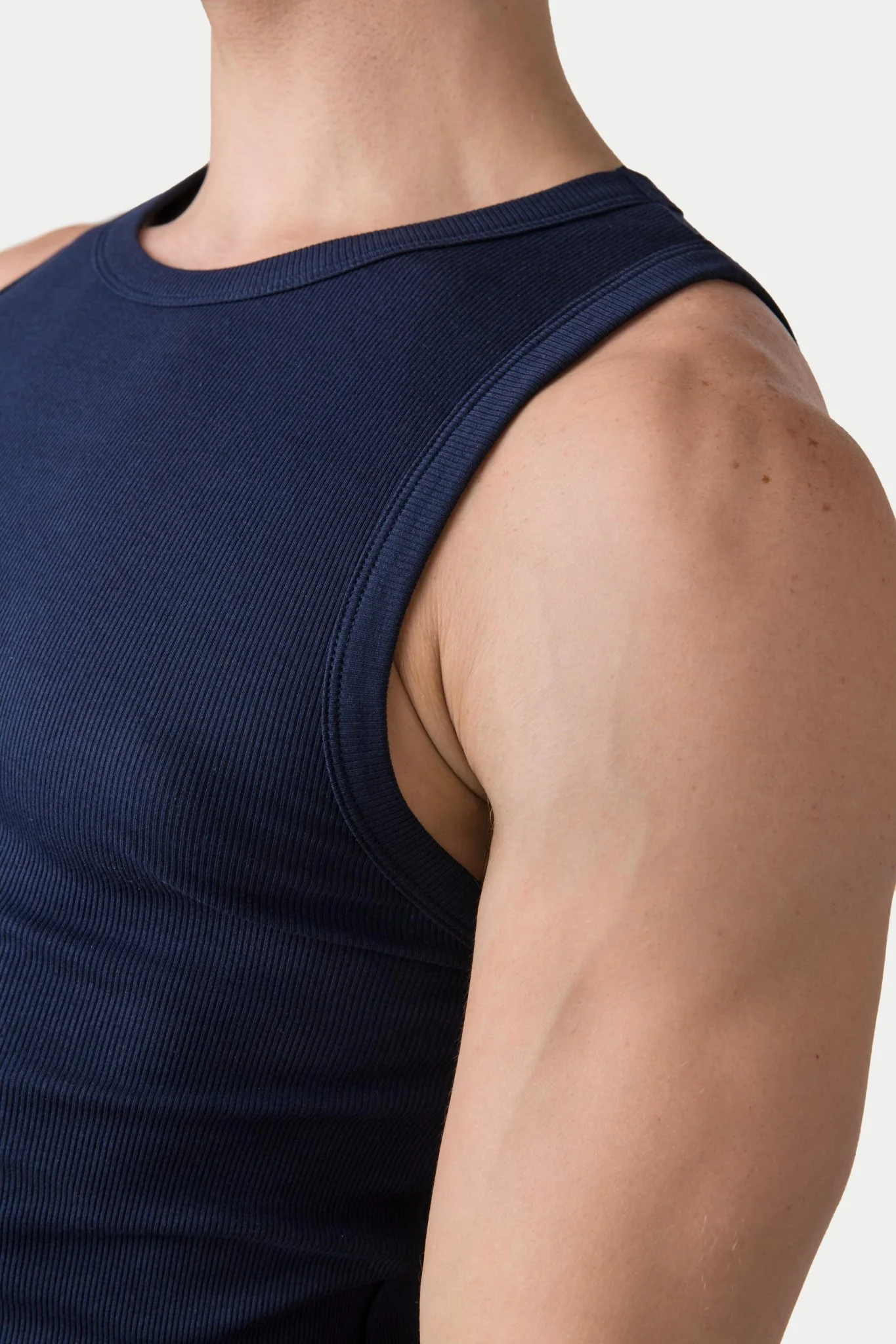RIBBED Tank - Navy - Image 9