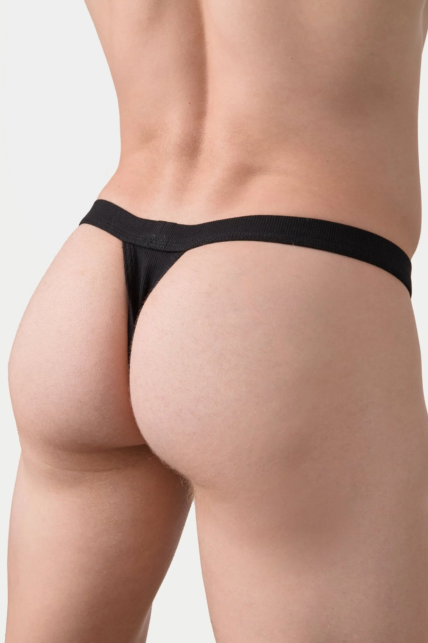 RIBBED Thong - Black - Image 5