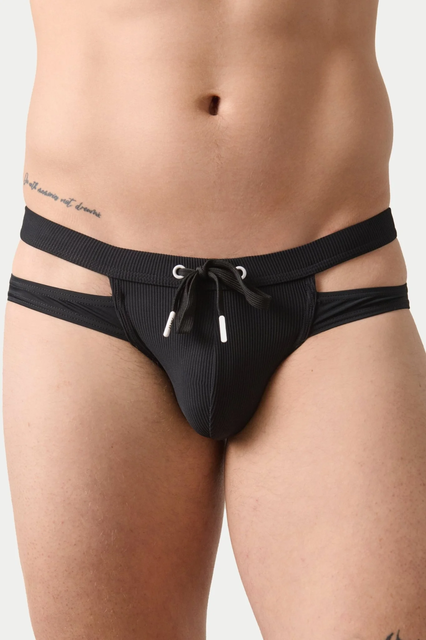 SURGE Split Swim Briefs - Black - Image 6