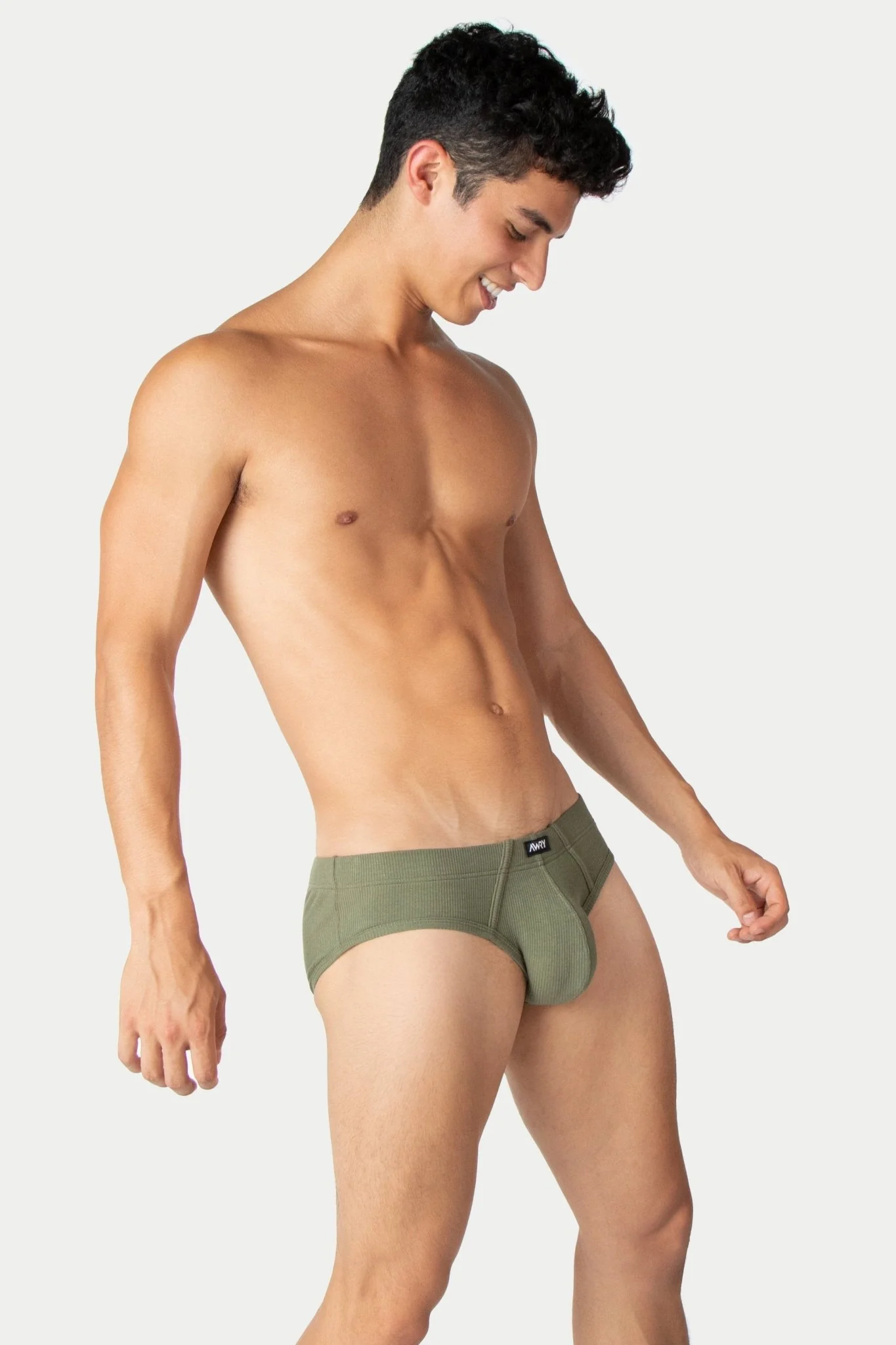 TEXTURE Briefs - Moss Green - Image 4