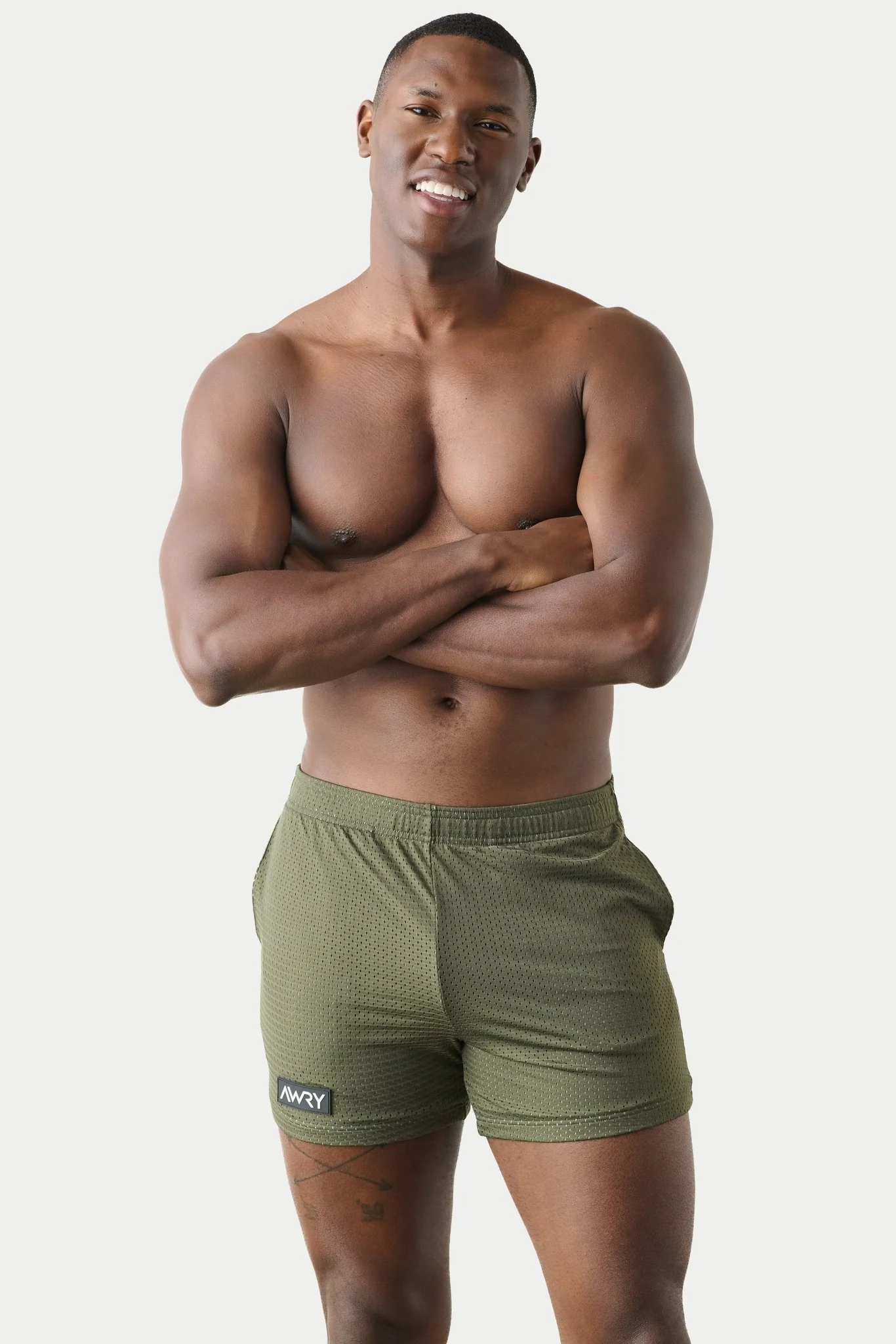 VARSITY Shorts - Army Green & Steel - Image 4